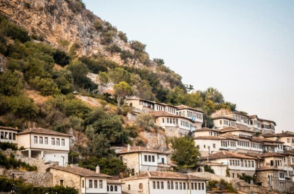 a group of houses on the side of a hill